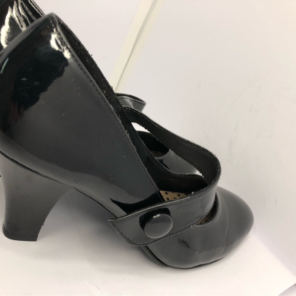 American Eagle Outfitter Black Patent Mary Jane Heels 10 Whimsigoth Classic - Picture 10 of 12